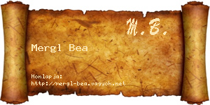 Mergl Bea névjegykártya